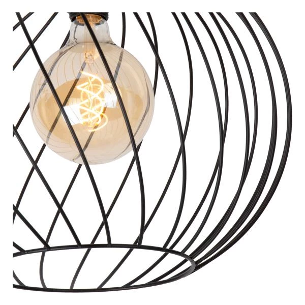 Lucide DANZA - Flush ceiling light - Ø 40 cm - 1xE27 - Black - detail 1